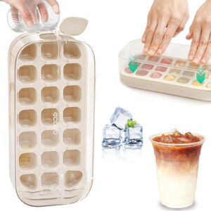 Formas De Gelo Papinha Bebe Tempero Silicone 21 Cubos Bege - Imagem 5
