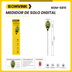 Medidor Digital De Ph Umidade Do Solo Temperatura Terra Luz Solar Plantas Luminosidade - Imagem 2