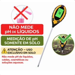 Medidor Digital De Ph Umidade Do Solo Temperatura Terra Luz Solar Plantas Luminosidade - Imagem 5