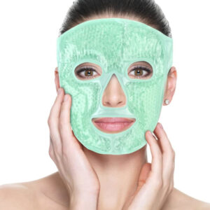 Máscara Facial Térmica Quente Fria Relaxante Em Veludo E Gel - Imagem 4