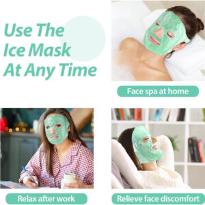 Máscara Facial Térmica Quente Fria Relaxante Em Veludo E Gel - Imagem 3