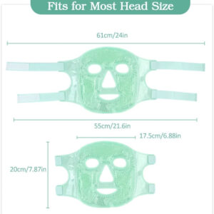 Máscara Facial Térmica Quente Fria Relaxante Em Veludo E Gel - Imagem 5