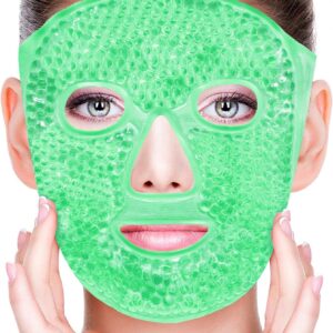 Máscara Facial Térmica Quente Fria Relaxante Em Veludo E Gel - Imagem 8