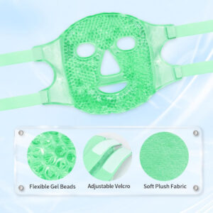 Máscara Facial Térmica Quente Fria Relaxante Em Veludo E Gel - Imagem 6