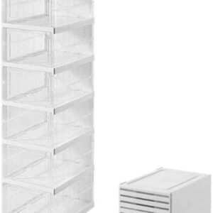 Kit 6 Caixas Organizadora Guardar Sapato Tênis Sapateira - Imagem 1