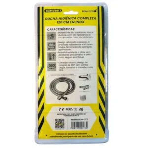 Ducha Higiênica Chuveirinho De Banheiro Aço Inox 120cm - Imagem 8