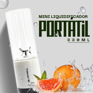 Mini Liquidificador Portátil Tomate MAZ-007 6 Lâminas Vidro Usb Branco - Imagem 4