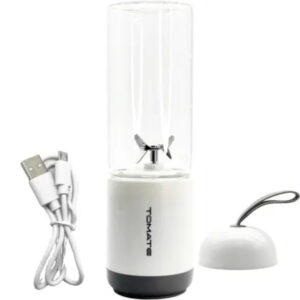 Mini Liquidificador Portátil Tomate MAZ-007 6 Lâminas Vidro Usb Branco - Imagem 6