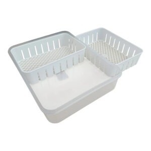 Organizador Geladeira Hermético Com 2 Divisórias - Imagem 3