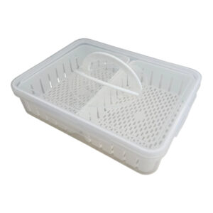 Organizador Geladeira Hermético Com 2 Divisórias - Imagem 1