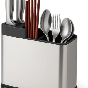 Escorredor Organizador De Talheres Inox Suporte Porta Faca Inox - Imagem 1