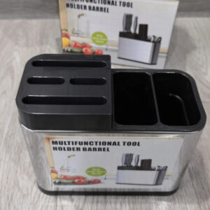 Escorredor Organizador De Talheres Inox Suporte Porta Faca Inox - Imagem 6
