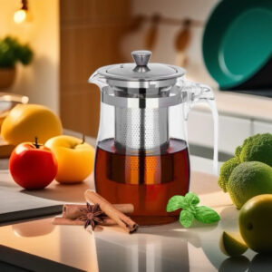 Chaleira De Vidro Com Infusor De Cha Bule Jarra 500ml Vidro - Imagem 8