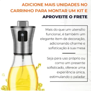 Spray Borrifador Pulverizador De Azeite Culinário 200 Ml Para Cozinha, Sua Comida Com Um Toque Especial - Imagem 5