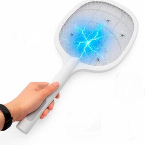 Raquete Mata Mosquitos Elétrica Luminária Armadilha Luz Uv - Imagem 4
