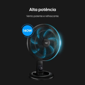 Ventilador de Mesa Elgin Breeze Air Preto 40cm 7 Pás 127v - Imagem 6