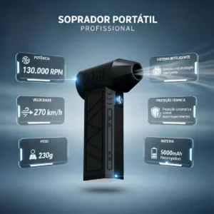 Mini Soprador Ar Secador Turbo Jet Fan Poderosa Velocidade - Imagem 4
