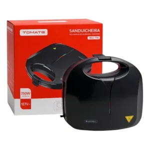 Sanduicheira Elétrica Grande Grill Profissional Lanche Grelha Carne Linguiça 750w 110v Antiaderente Inox Cor Preto - Imagem 1