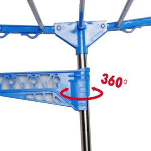 Varal De Roupa Retratil Articulado Dobravel Vertical C/ Roda Cor Azul - Imagem 5