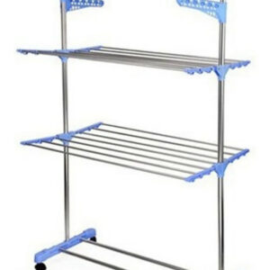Varal De Roupa Retratil Articulado Dobravel Vertical C/ Roda Cor Azul - Imagem 6