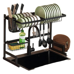 Escorredor De Pia Rack Aço Inoxidável 65cm Organizador Louça - Imagem 6