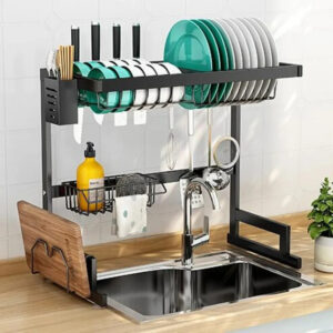 Escorredor De Pia Rack Aço Inoxidável 65cm Organizador Louça - Imagem 5