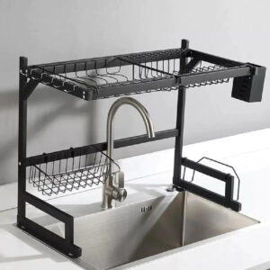 Escorredor De Pia Rack Aço Inoxidável 65cm Organizador Louça - Imagem 8