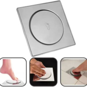 Ralo Click 10×10 Inteligente Pop Up Inox Oculto Invisível Para Banheiro E Cozinhas Acabamento Premium - Imagem 4