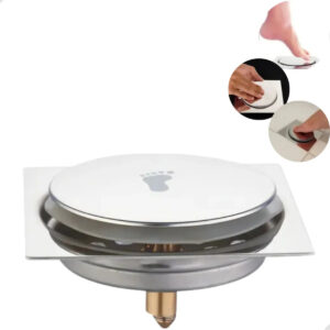 Ralo Click 10×10 Inteligente Pop Up Inox Oculto Invisível Para Banheiro E Cozinhas Acabamento Premium - Imagem 5