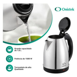 Chaleira Elétrica Onistek 1,8 Litros Prata - Imagem 3