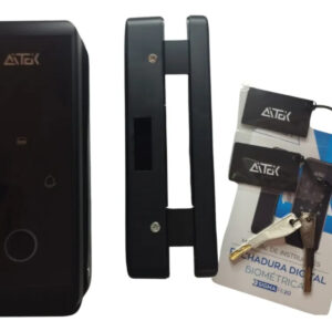 Fechadura Digital Biométrica Sigma FE20 AITEK Preto Porta de Vidro - Imagem 2