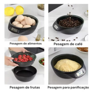 Balança Digital Cozinha Alta Precisão Tigela Alimentos 5kg - Imagem 9