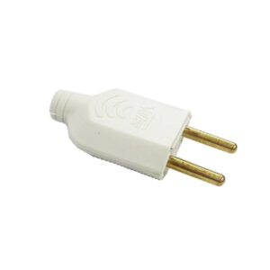 Plug Pino Macho Reto 2 Polos-latão Maciço-10a Imetro - Imagem 1