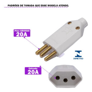 Tomada Plugue Macho 20a - Imagem 2