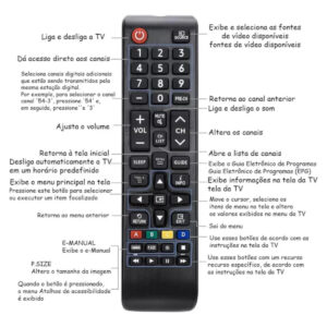 Controle Remoto Para Tv Samsung Smart Hub Universal - Imagem 3