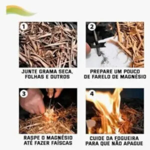Iniciador De Fogo De Magnésio De Sobrevivência Com Raspador Ao Ar Livre Luatek - Imagem 4