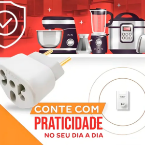 Adaptador De Tomada Benjamin Bob Love Pino Chato 10a/20a Pino Maciço Universal - Imagem 3
