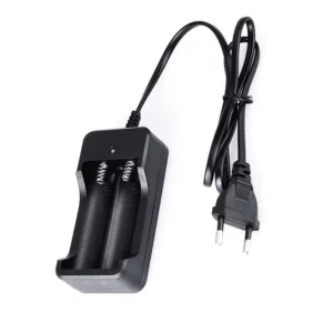 Carregador Duplo Com Fio Para Baterias Pilhas Li-ion Recarregáveis Carga Rápida - Imagem 1