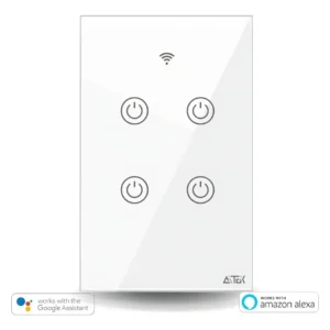 Interruptor Touch Wifi Inteligente 4 Tecla Alexa Google Siri - Imagem 1