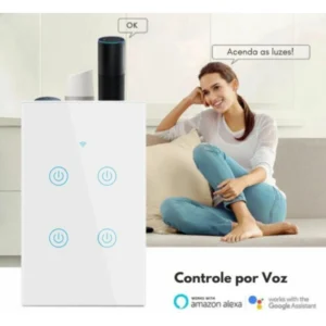 Interruptor Touch Wifi Inteligente 4 Tecla Alexa Google Siri - Imagem 3