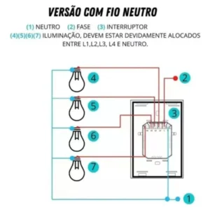 Interruptor Touch Wifi Inteligente 4 Tecla Alexa Google Siri - Imagem 4