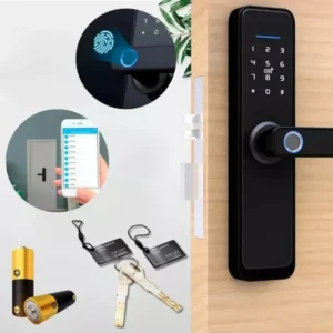 Fechadura Digital Para Porta Com Senha E Biometria - Imagem 4