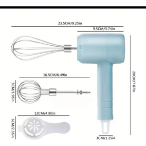 Mixer Portátil Batedor Recarregável Misturador Ovos Bebidas - Imagem 2