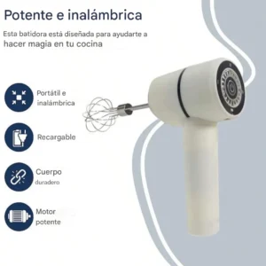 Mixer Portátil Batedor Recarregável Misturador Ovos Bebidas - Imagem 3