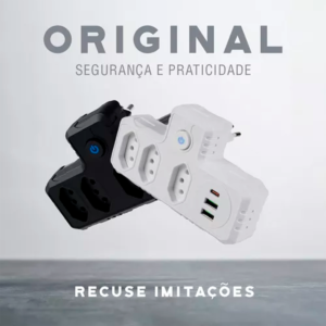 Benjamim Adaptador Universal Tomada Usb Tipo C Filtro Linha - Imagem 3