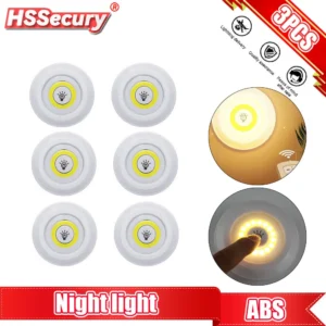 3 Luminárias Lâmpada Led Spot Sem Fio Portátil Controle Remoto - Imagem 3