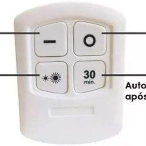 3 Luminárias Lâmpada Led Spot Sem Fio Portátil Controle Remoto - Imagem 10