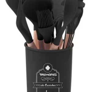 Kit Colheres Silicones 12 Peças Copo Suporte - Imagem 1