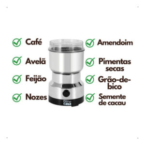 Moedor Triturador Elétrico De Café Grãos 150w Aço Inoxidável 220V - Imagem 2