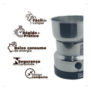 Moedor Triturador Elétrico De Café Grãos 150w Aço Inoxidável 220V - Imagem 11